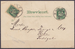 Norvège - EP CP 5ö Càd BERGEN /10.VI.1896 Pour PORTO Portugal (au Dos: Càd Arrivée PORTO) - Cartas & Documentos