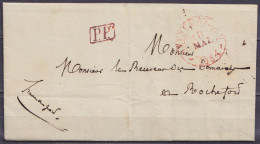 L. Datée 8 Mai Càd NEUFCHATEAU /10 MAI 1834 Pour ROCHEFORT - [P.P.] - Man. "franco De Port" (au Dos: Port "15" (payé) &  - 1830-1849 (Onafhankelijk België)
