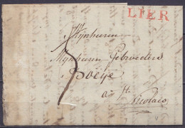 L. Datée 9 Décembre 1826 De LIER Pour ST_NICOLAS - Griffe "LIER" & Port "3" - 1815-1830 (Periodo Olandese)