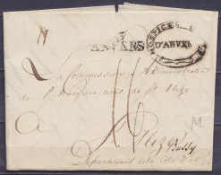 L. Datée 20 Août 1812 Des Hospices D'ANVERS Pour ST-ALIZE (Alise-Sainte-Reine) -port "16" Réexpédiée à BUSSY (port "II") - 1794-1814 (French Period)