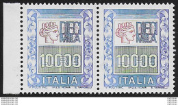 1983 Italia Siracusana Coppia L. 10.000 Varietà MNH - 1971-80: Nieuw/plakker