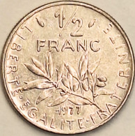 France - 1/2 Franc 1977, KM# 931.1 (#4296) - 1/2 Franc