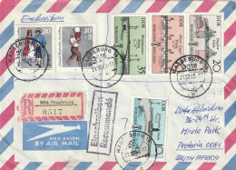 Germany DDR Cover Einschreiben Registered - 1987 1988 - Young Pioneers Congress Workers Games Bridges Youth Stamp Exhib - Lettres & Documents