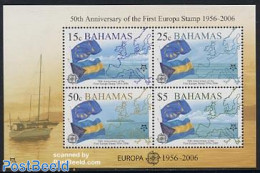 Bahamas 2005 50 Years Europa Stamps S/s, Mint NH, History - Transport - Various - Europa Hang-on Issues - Flags - Ship.. - Ideas Europeas