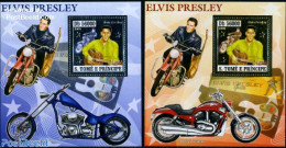 Sao Tome/Principe 2007 Elvis Presley 2 S/s, Mint NH, Performance Art - Transport - Elvis Presley - Music - Motorcycles - Elvis Presley