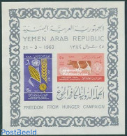 Yemen, Arab Republic 1963 Freedom From Hunger S/s, Mint NH, Health - Nature - Various - Food & Drink - Freedom From Hu.. - Alimentación