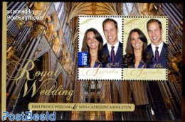 Australia 2011 William & Kate Wedding S/s, Mint NH, History - Kings & Queens (Royalty) - Unused Stamps