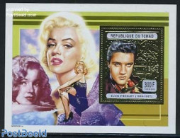 Chad 2003 Elvis Presley, Gold S/s, Mint NH, Performance Art - Elvis Presley - Marilyn Monroe - Music - Popular Music - Autres & Non Classés