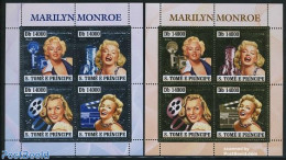 Sao Tome/Principe 2006 Marilyn Monroe 8v (silver/gold) 2 M/s, Mint NH, Performance Art - Film - Marilyn Monroe - Movie.. - Cinema