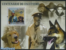 Sao Tome/Principe 2007 100 Years Scouting S/s, Mint NH, Nature - Sport - Dogs - Scouting - São Tomé Und Príncipe