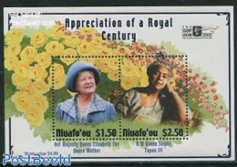 Niuafo'ou 2000 Stamp Show 2000 S/s, Mint NH, History - Nature - Kings & Queens (Royalty) - Flowers & Plants - Roses - .. - Familles Royales