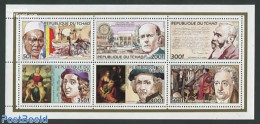 Chad 1984 Events 6v M/s, Mint NH, History - Various - Nobel Prize Winners - Rotary - Art - Paintings - Raphael - Rembr.. - Otros & Sin Clasificación