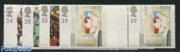 Great Britain 1993 Europa, Modern Art 4v, Gutter Pair, Mint NH, History - Europa (cept) - Art - Paintings - Sculpture - Andere & Zonder Classificatie