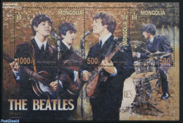 Mongolia 2013 The Beatles 3v M/s, Mint NH, Performance Art - Music - Popular Music - Musique