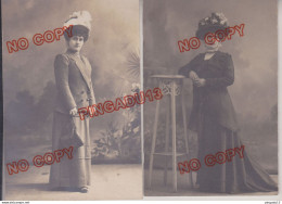 Fixe Carte Photo Femme Au Chapeau 2 Cartes-photos - Moda