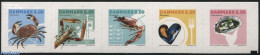 Denmark 2017 Shellfish 5v S-a, Mint NH, Health - Nature - Transport - Food & Drink - Shells & Crustaceans - Ships And .. - Ongebruikt