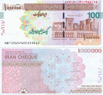 IRAN 1,000,000 1000000 Rials ND (2008, Reissued 2023) P W154A UNC   Signature:  Dr. Tahmaseb Mazaheri - Irán