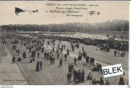 Aviation : Circuit De L ' Est  1910 :  Premiere étape  : Paris Troyes . Les Ginguettes . - Vliegvelden