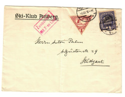 Ski-Club Arlberg 1916 Mit Zensur Nach Stuttgart - Cartas & Documentos