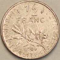 France - 1/2 Franc 1986, KM# 931.1 (#4300) - 1/2 Franc