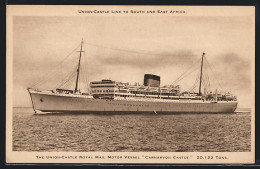 AK Royal Mail Motor Vessel Carnarvon Castle, Union Castle Line To South And East Africa  - Poste & Facteurs