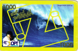 NOUVELLE CALEDONIE NEW CALEDONIA Telecarte Phonecard Prepayee Prepaid IZI 1000 F Robert Teriitehau Surf Ja Ex.2007 UT BE - New Caledonia