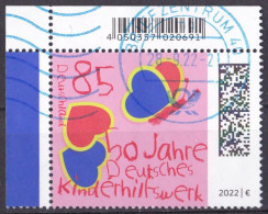 BRD 2022 Mi. Nr. 3676 Eckrand Vollstempel O/used (BRD1-1) - Usados