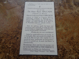 --Doodsprentje/Bidprentje  Remi BALCAEN   Ooike 1874-1961 Wemmel  (Echtg Maria-Ludovica VAN ASBROECK) - Religion & Esotericism