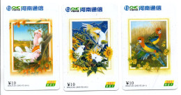 Oiseau Oiseaux Bird - 3  Cartes Prépayées Chine  Phonecard  (K 242) - China