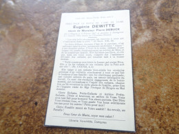 --Doodsprentje/Bidprentje  Eugénie DEWITTE   Otegem 1867-1963 Dottignies  (Vve Pierre DEBUCK) - Religion & Esotérisme