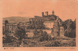 FRANCE - Foix - Vue Sur Le Château - La Préfecture Et L'église - Vue Générale - Carte Postale Ancienne - Foix