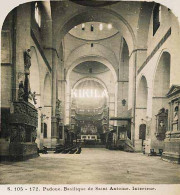 Photo Stéréoscopique 7,2x7,5cm Carte 17,2x8,9cm Vues D'Italie S. 105 - 172 PADOUE. Basilique De Saint Antoine Intérieur* - Photos Stéréoscopiques