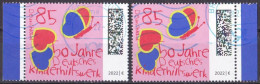 BRD 2022 2 X Mi. Nr. 3676 Rechter + Linker Blauer Markenrand  O/used (BRD1-1) - Used Stamps