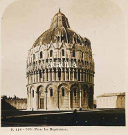 Photo Stéréoscopique 7,2x7,5cm Carte 17,2x8,9cm Vues D'Italie S. 114 - 525 PISE. Le Baptistère* - Stereoscopic