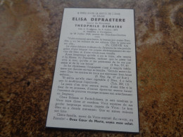 --Doodsprentje/Bidprentje  ELISA DEPRAETERE   Avelgem 1875-1964 Dottignies  (Vve )Théophile DEMAIRE - Religion & Esotérisme
