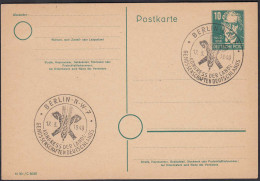 DDR P35 Aug. Bebel 10 Pfg. Ganzsache Mit SST BERLIN N-W-7 Landwirtschaft  (27200 - Other & Unclassified