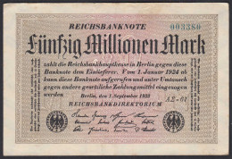 Reichsbanknote - 50 Millionen Mark 1923 Ro 108f F (4) FZ A Sigma AΣ-61   (27222 - Andere & Zonder Classificatie