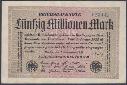 Reichsbanknote - 50 Millionen Mark 1923 Ro 108f VF (3) FZ A Sigma AΣ-31   (27227 - Sonstige & Ohne Zuordnung