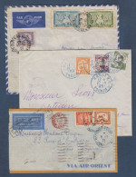 Indochine - 3 Enveloppes - Lettres & Documents
