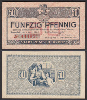 Remscheid 50 Pfennig Notgeld 1917 Bis 1921  (24496 - Andere & Zonder Classificatie