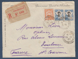 Indochine -  Enveloppe  Recommandée De PNOM PENH  CAMBODGE - Cartas & Documentos