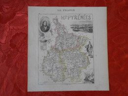 CARTE VUILLEMIN DEPARTEMENT DES HAUTES PYRENEES (65) - Carte Geographique