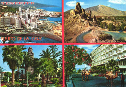 TENERIFE, CANARY ISLANDS, PUERTO DE LA CRUZ, MULTIPLE VIEWS, ARCHITECTURE, BEACH, PARK, MOUNTAIN, CAMEL, SPAIN, POSTCARD - Tenerife