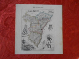 CARTE VUILLEMIN DEPARTEMENT DU BAS RHIN (67) - Carte Geographique