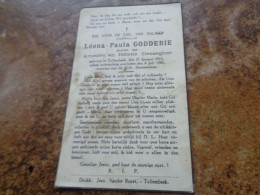 --Doodsprentje/Bidprentje  Léona - Paula GODDERIE   Tollembeek 1913-1945  (dchtr Amedée & Hélène Desaegher) - Religion & Esotérisme