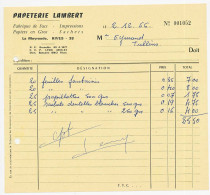 Facture Du 02-12-1966 à En-tête De La PAPETERIE LAMBERT à Rives Isère 38 Fabrique De Sacs - Impressions - Papier En Gros - Stamperia & Cartoleria