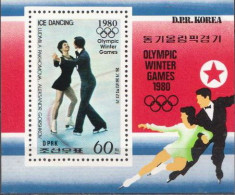 North-Korea MNH SS - Inverno1980: Lake Placid