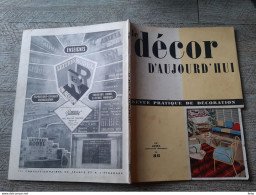 Revue N°86 Décor D'aujourd'hui 1954 Salon Des Artistes Décorateurs Arts Ménagers Meubles Rotin Sommaire En Photo - Haus & Dekor