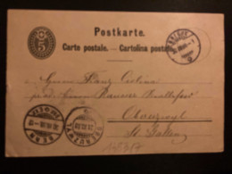 CP EP 5 OBL.30 VII 88 BRIGUE + OBERUZWYL + BERN - Postmark Collection