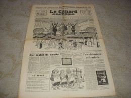 CANARD ENCHAINE 2145 29.11.1961 La GUERRE D'ALGERIE Bertolt BRETCH Fritz LANG - Politik